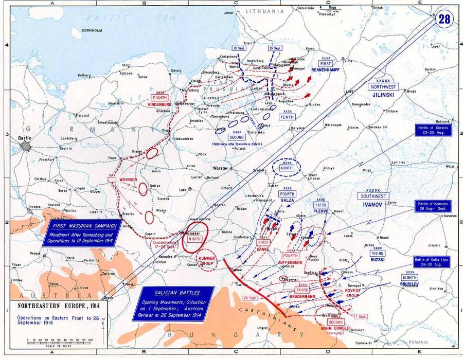 Operations on the Eastern Front to 20 September 1914 Operations on the Eastern Front to 20 September 1914